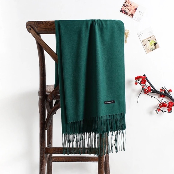 Accessories - ⭐️2 FOR $25⭐️ Cashmere Scarf-DarkGreen
